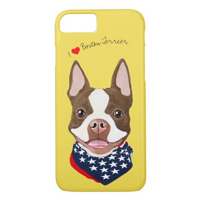Zellen-Telefon-Kasten Boston-Terrier-(Brown) Case-Mate iPhone Hülle (Rückseite)