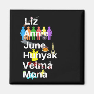 Zellenblock-Tango-Namensmagnet Magnet