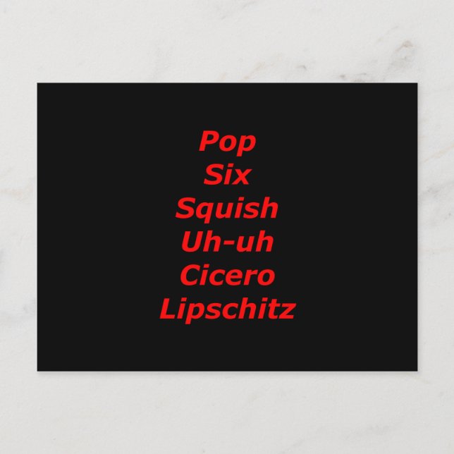 Zellenblock-Tango Postkarte (Vorderseite)