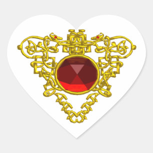 ZELLENHERZ, weiß Herz-Aufkleber