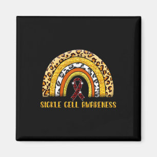 Zellenkrieger der Leoparden-Regenbogen-Sichel Magnet