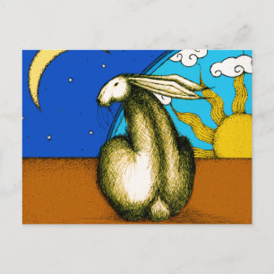 ZELLESTIAL BUNNY POSTKARTE