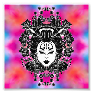 ZELLESTIAL MYSTICAL JAPANESE GEISHA SPIRIT FOTODRUCK