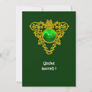 ZELLISCHES HERZ MIT KLEEBLATT ST PATRICK'S DAY PAR EINLADUNG