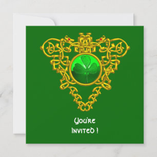 ZELLISCHES HERZ MIT KLEEBLATT ST PATRICK'S DAY PAR EINLADUNG