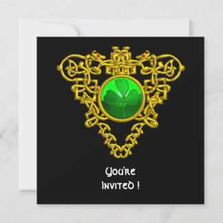 ZELLISCHES HERZ MIT KLEEBLATT ST PATRICK'S DAY PAR EINLADUNG