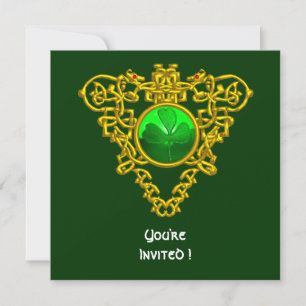 ZELLISCHES HERZ MIT KLEEBLATT ST PATRICK'S DAY PAR EINLADUNG