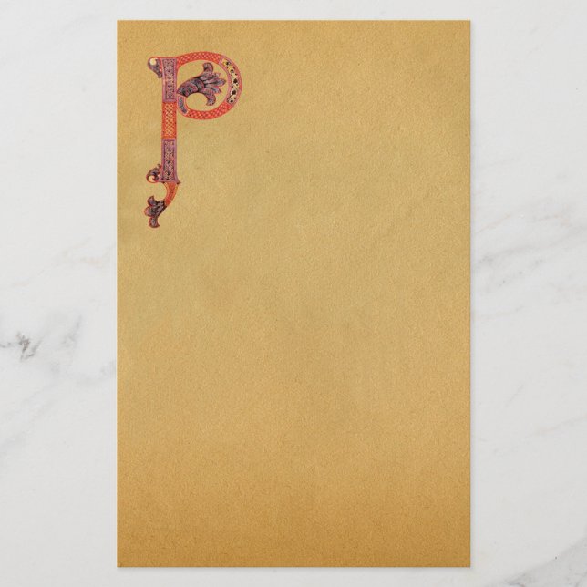 ZELLTIK-P-MONOGRAMM-PARKPLATZ, gefühlt Briefpapier (Vorderseite)