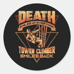 Zellturm klettern Tod lächelt an jedem Runder Aufkleber