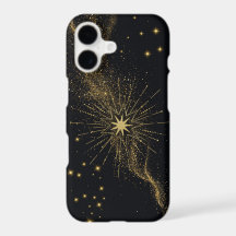 Zellularer Sternenexplosion Gold Schwarz