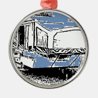 Zelt-Anhänger auf Blau Ornament Aus Metall