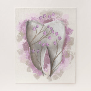 Zelt & Blume, surrealistische Malerei. Zahnkunde Puzzle