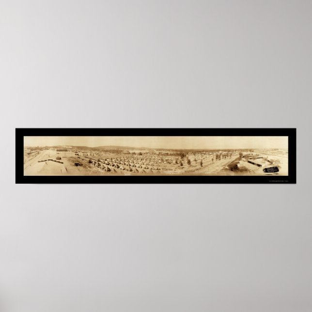 Zelt Camp Sevier SC Foto 1918 Poster (Vorne)