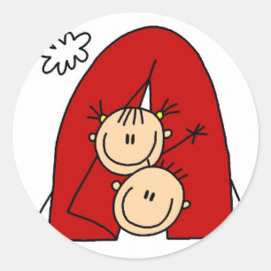 Zelt-Camping-Aufkleber Runder Aufkleber