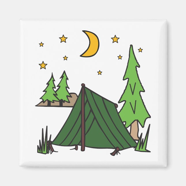 Zelt-Camping Magnet (Vorne)
