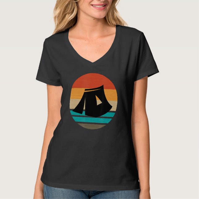 Zelt Camping Spaß Camping T-Shirt (Vorderseite)