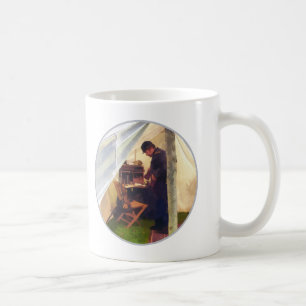Zelt des zivilen Kriegsoffiziers Kaffeetasse