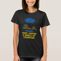 Zelt Kaffee und Geruch von Lagerfeuer Camping Wand