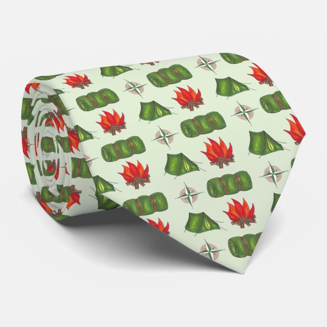 Zelt-Kompass-Camping-Natur im Zeltlager Krawatte (Gerollt)