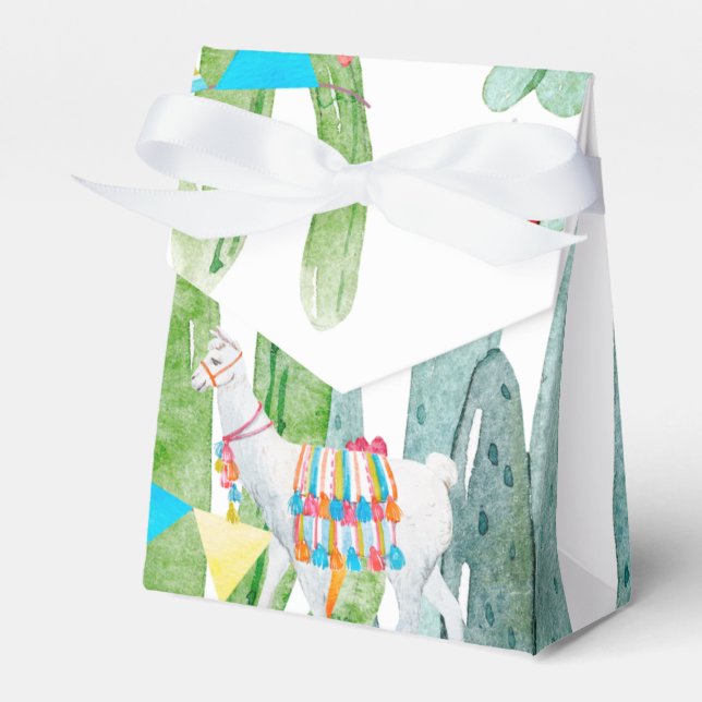 Zelt Paper Bevorzugung Box Boho Llama Bohemisch Ca Geschenkschachtel (Vorderseite)