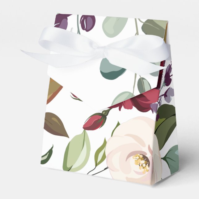 Zelt Paper Fevor Box White Roses Gold Geometric Geschenkschachtel (Vorderseite)