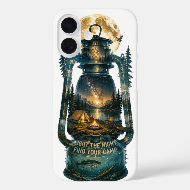 Zelte die Nacht mit der Laterne Case-Mate iPhone Hülle (Rückseite)
