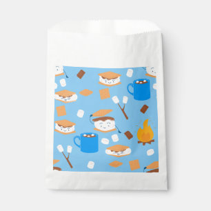 Zeltmarshmallow Schokoladenraucher blau Geschenktütchen