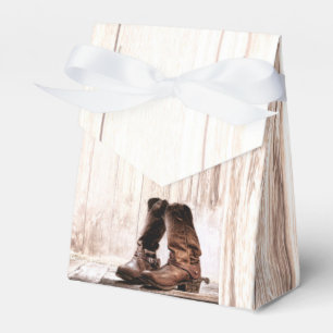 Zeltpapier Favor Box Stiefel Land rustikal western Geschenkschachtel