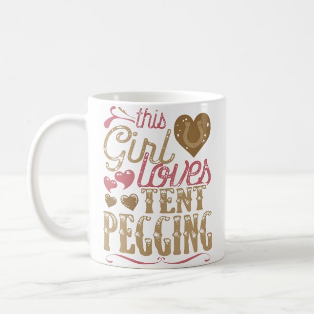 Zeltpflock-Reiten Reiter Kaffeetasse (Links)