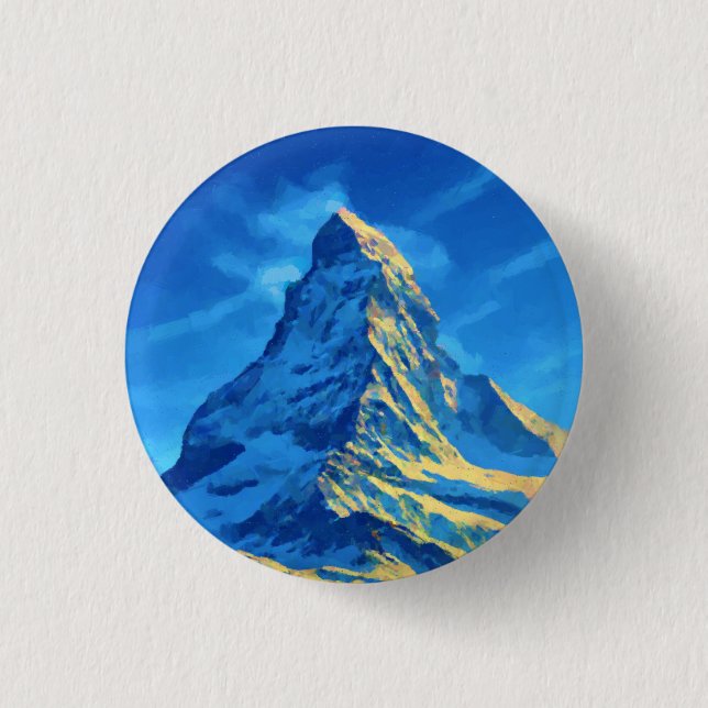 Zematt Matterhorn Schweiz Button (Vorderseite)