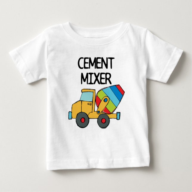 Zement-Mixer Baby T-shirt (Vorderseite)