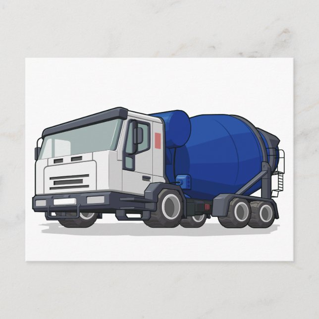 Zement Mixer Truck Postkarte (Vorderseite)