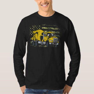 Zement Truck Betonmischer Camouflage Amer T-Shirt