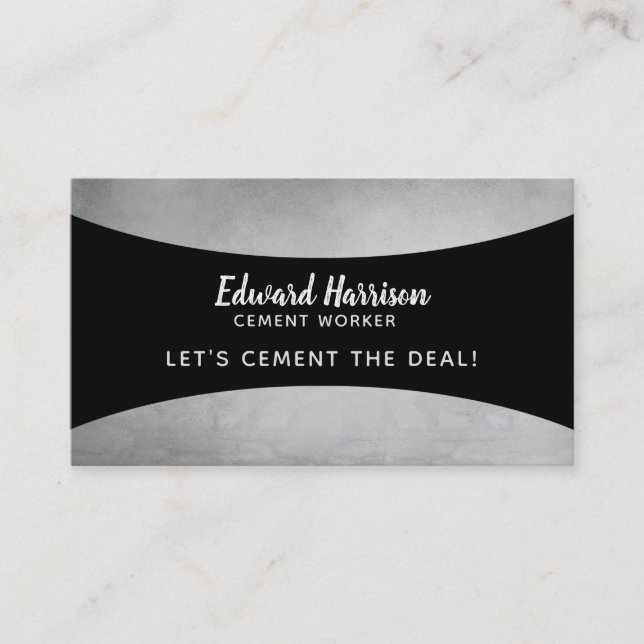 Zementieren Sie die Abkommen-Visitenkarten Visitenkarte (Vorderseite)