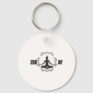 Zen Af Meditation Yoga Lotusblume Frau Weiblich C Schlüsselanhänger