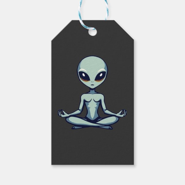 Zen Alien Geschenkanhänger (Vorderseite)