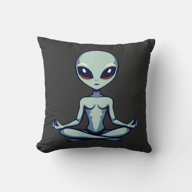 Zen Alien Kissen (Vorderseite)