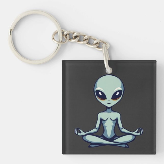 Zen Alien Schlüsselanhänger (Vorderseite)