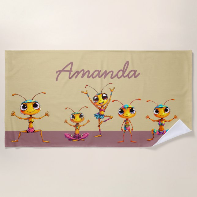 Zen Ants Beach Handtuch (Vorderseite)