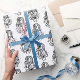 Zen Art: Florales Motiv - Rolle  Geschenkpapier