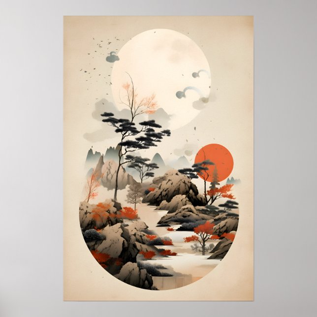 Zen Art Japandi Poster (Vorne)
