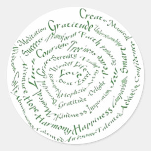 Zen Art "Vibrate your Sessings" Runder Aufkleber