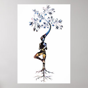 Zen Art wächst wie ein Baum Poster