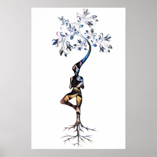 Zen Art wächst wie ein Baum Poster