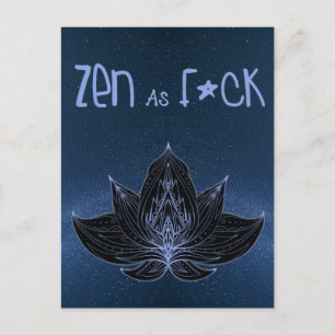 ZEN AS F*CK Lotus Lily Blume - Postkarte