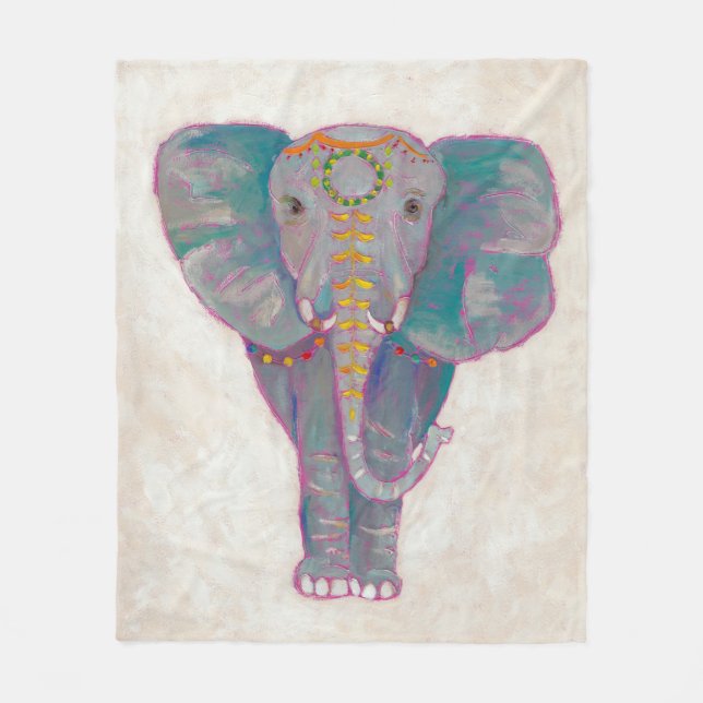 Zen Asian Elephant Fleecedecke (Vorderseite)