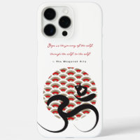 Zen Asian Red Sun Yoga Moderne Kalligraphie Om Om