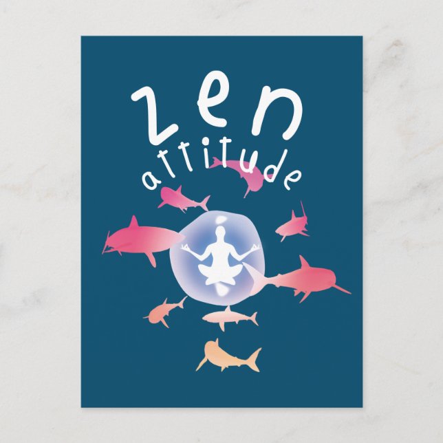 Zen Attitude Postkarte (Vorderseite)