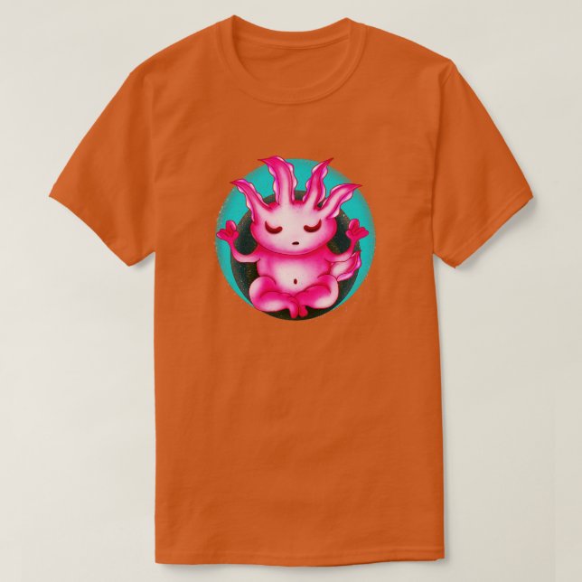 Zen Axolotl Meditation Buddha Funny Animal T-Shirt (Design vorne)