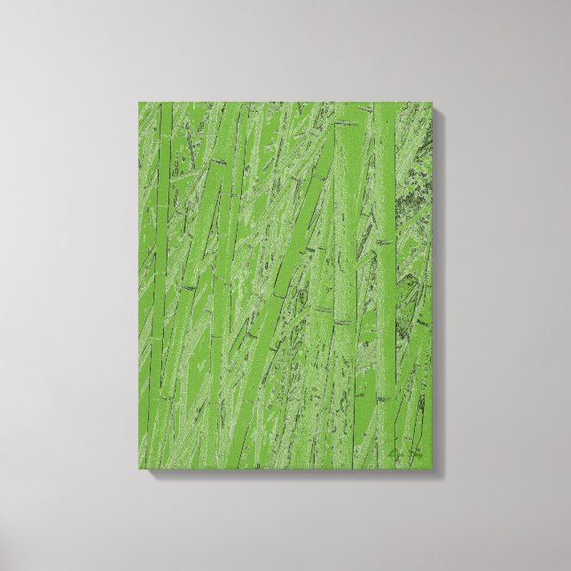 'Zen Bamboo III' überzogene Canvas Print Leinwanddruck (Vorderseite)